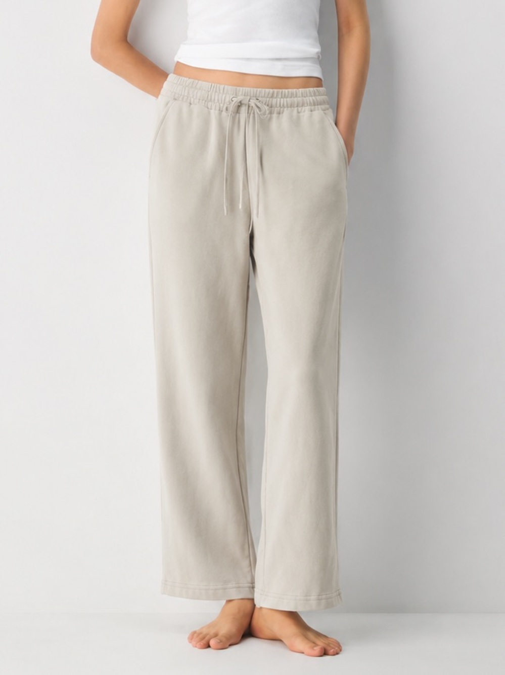 32 Degrees Heat Lounge Pants Small NWOT Soft Beige Minimalist Athleisure Joggers